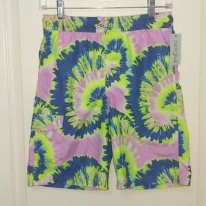 Cat & Jack Tie Dye Swim Trunks Board Shorts. UPF 50+. Size XL 16